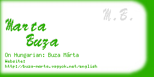 marta buza business card