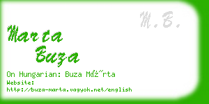 marta buza business card